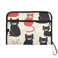 thumbnail image 7 of Organ Folder 14.2 x 0.8 x 10.6 Inches 13 Separate Pockets A4 Size Documents Folder A Sort Storage File Manager For The Home Office Black Cat and Red Cat, 7 of 7