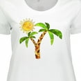 thumbnail image 4 of Inktastic Palm Trees with Cute Smiling Sun Women's Plus Size T-Shirt, 4 of 5