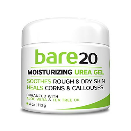 Bare Urea 20% Percent Cream for Hands, Feet, Elbows and Knees - Corn & Callus Remover - Skin Exfoliator & Moisturizer - Repairs Thick, Callused, Dead and Dry (Best Body Exfoliator For Self Tanning)