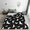 thumbnail image 5 of Gothic Bat Pattern Throw Blanket - Halloween Themed Horror Blanket, Christmas bat Blanket，Soft Flannel for Couch, Bed, Perfect Goth Decor (60" x 50"),Christmas Warm-Up Gifts., 5 of 7