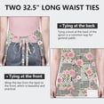thumbnail image 6 of Pioneer Flower Floral Print Pattern Apron for Women and Men, Cotton Linen Waterproof with Pockets, Adjustable, 33x27 Inch for Kitchen, Gardening, BBQ, Salon, 6 of 6
