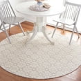 thumbnail image 3 of SAFAVIEH Vermont Orval Geometric Floral Wool Area Rug, Ivory/Red, 6' x 6' Round, 3 of 9