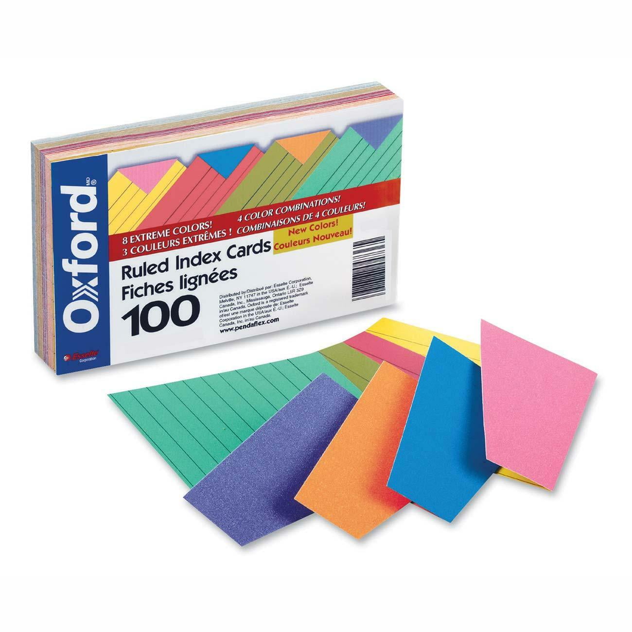 Colored Ruled Index Card