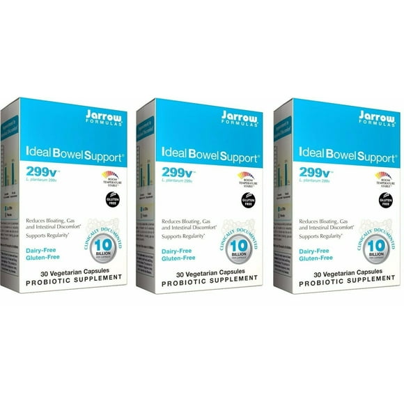 Jarrow Formulas - Probiotique de Soutien Intestinal Idéal, 30 Capsules - 3 Boîtes