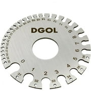 DGOL Stainless Steel SWG Sheet Metal Wire Cable Gage Standard Thickness Gauge with Very Clear Numbers and Letters