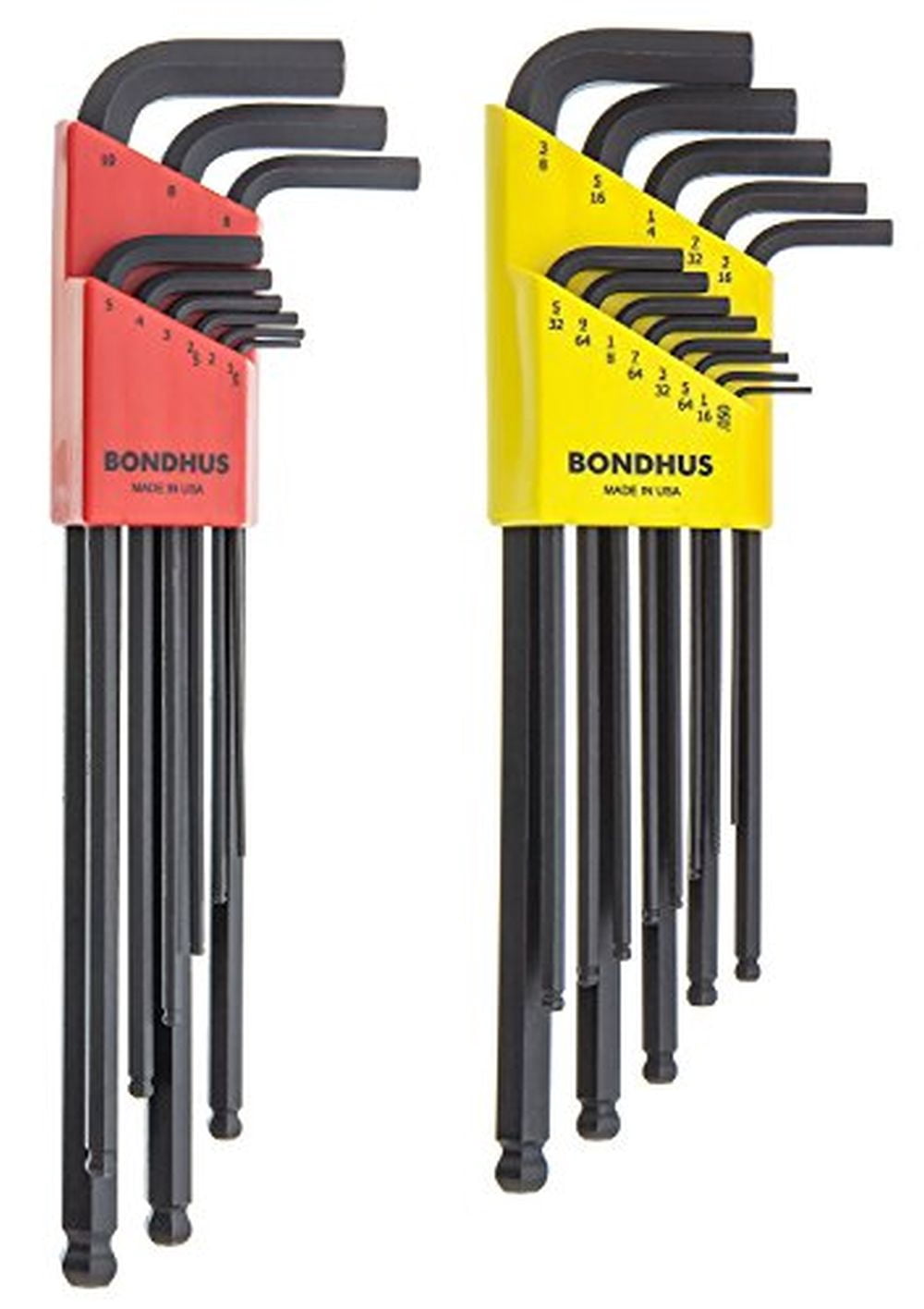 Bondhus 20699 Ball End Tip Screwdriver Set w/ProGuard & Extra Long Arm,13PC