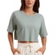 thumbnail image 1 of Remera CRZ YOGA Crop Top de Algodón Pima Gris Jade XL, 1 of 6