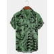 thumbnail image 3 of Camisa de hombre con estampado gráfico de tiburón sirena, ancla, cuello vuelto, manga corta, botones, ropa de calle, ropa de moda, 3 of 5