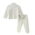 thumbnail image 7 of Bnwani Long Sleeve Toddler Shirt Cotton White Crew Neck Soft Casual Fashion Cute Solid Tops 24 Months, 7 of 7