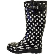 Women's Rain Boots Waterpoof Rubber Mid Calf Colors Wellie Snow Rainboot