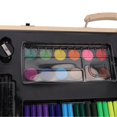 thumbnail image 1 of Kids Drawing Kit Wood Box Packed Assorted Bright Colors Multi Purpose Wooden Art Set for Children Coloring Painting, 1 of 3
