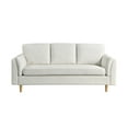 thumbnail image 2 of Studio Living Stockholm Modern Stationary Sofa, Cream Woven Fabric, 2 of 6
