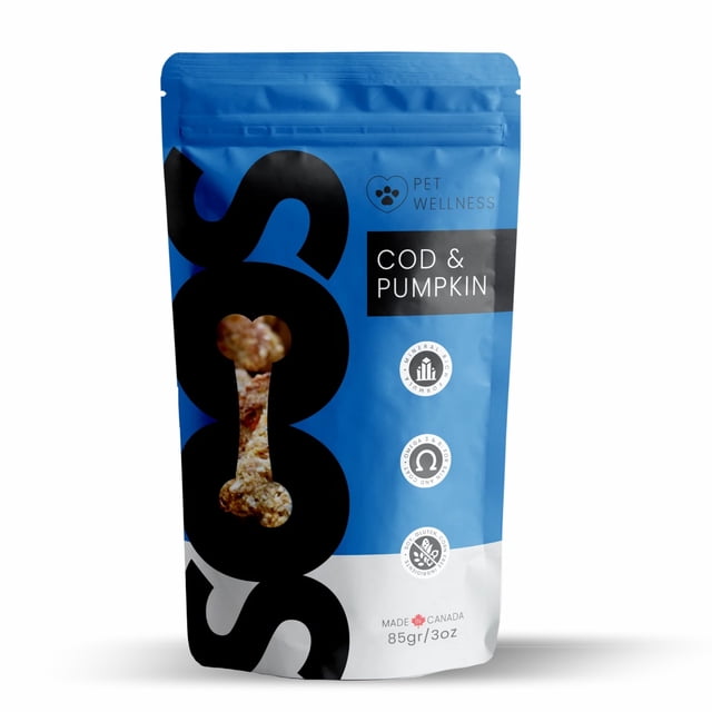 Cod & Pumpkin Wellness Gâteries pour Chien (Lot de 3) - Soos Wellness