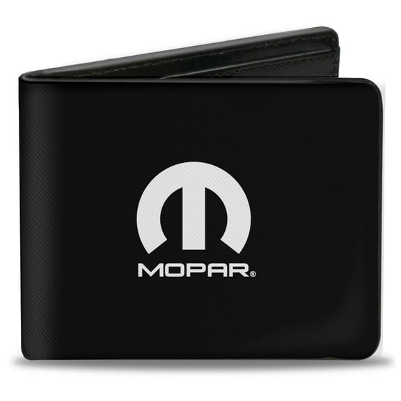 Mopar Wallet, Bifold, Mopar Logo Black Silver Gradient, Vegan Leather