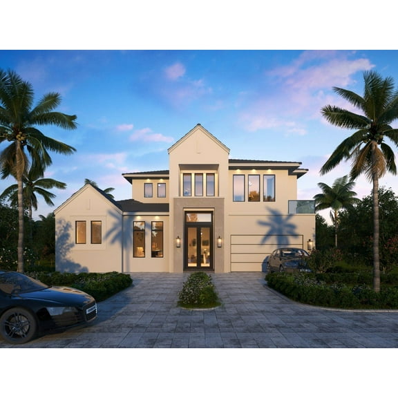 013-2798: Luxury CMU 3 Bed, 4 Bath Luxury Home Plan, 2798 Sq Ft: Full Blueprints with License to Build by Home Plan Marketplace - Lesuto