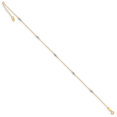 thumbnail image 2 of TheJewelryHut Designer 14k Two-tone Fancy 9in Plus 1in Ext Anklet, 2 of 2