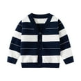 thumbnail image 2 of Baby Toddler Girl Boy Cardigan Warm Sweater Floral Long Sleeve Jumpers Coats Knitted Clothes Navy A 5-6 Years, 2 of 7