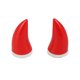 thumbnail image 1 of 2 Piezas Toro Cuerno Estilo Coche Motocicleta Casco Decoración Accesorio Rojo, 1 of 1