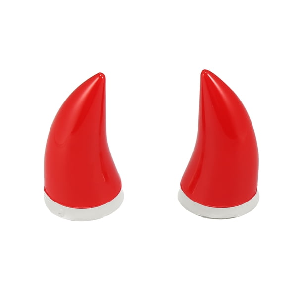 2 Piezas Toro Cuerno Estilo Coche Motocicleta Casco Decoración Accesorio Rojo