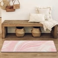 thumbnail image 4 of Pink Gold Wave Marble Bathroom Rugs Mat,Non Slip Microfiber Bathroom Rug,Rubber Backing,Soft Bathroom Mats for Bathroom Floor,Tub and Shower,47x17in(120x43cm), 4 of 5