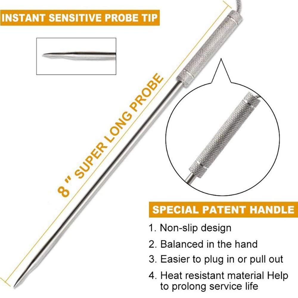 Meat Thermometer Probe Replacement Temperature Probe Compatible with TP20, TP17, TP16, TP10,TP09, TP08, TP-08S, TP-07, TP06S, TP04, TP25, TP27, TP28, TP829, TP930