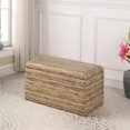 thumbnail image 4 of ORE International Banc de Rangement en Polyuréthane 18" de Hauteur avec Pouf en Beige, 4 of 4