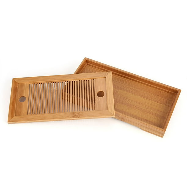 Bandeja De Té De Bambú, Mesa De Servicio Duradera Y Elegante, Bandeja De Bambú Para Ceremonia Del Té, Para Casa De Té, Oficina En Casa