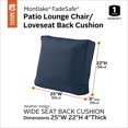 thumbnail image 2 of Classic Accessories Montlake FadeSafe 4" x 25" Heather Indigo Square Lounge Chair Outdoor Seating Cushion with Zipper, 2 of 14