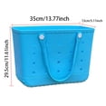 thumbnail image 4 of 14 Inch EVA Perforated Beach Tote Bag, Waterproof Sandproof Rubber Handbag for Pool Grocery Travel Sports, 4 of 6