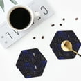 thumbnail image 4 of Honeii Physical Formulas print Leather Coaster Set of 4, ideal for safeguarding your furniture from drinks spills and effortless cleanup-Hexagon, 4 of 6