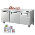 thumbnail image 1 of VEVOR Commercial Freezer Prep Table Stainless Steel 72 inch Triple Door, 1 of 9
