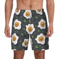 thumbnail image 2 of Goofa Cute Poached Eggs Printed Men's Swim Trunks Board Shorts Quick Dry Mens Swimming Trunks with Compression Liner,Breathable Fit Hawaii Beach Shorts-Small, 2 of 9