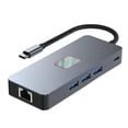 thumbnail image 1 of Station d'Accueil Huit en 1 DP 2HDMI-compatible 4K60Hz 1000M Ethernet, 1 of 5