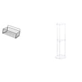thumbnail image 1 of Mesita De Noche De Acrílico Para Espacios Pequeños Con Diseño Transparente, Fácil Montaje, Perfecta Para Oficinas, Balcones Y Soluciones De Decoración Moderna Para El Hogar., 1 of 8