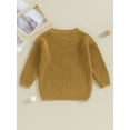 thumbnail image 3 of SUNSIOM Chandail pour Bébé Garçon Broderie Lettre Col Rond Manches Longues Pulls Vêtements d'Automne, 3 of 8