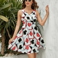 thumbnail image 3 of Playing Cards Heart Dress Summer Street Style Dresses Female Sleeveless Printed Sundress, 3 of 7