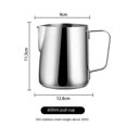 thumbnail image 1 of Jarra para espumar leche de acero inoxidable, 20 oz, artesanal, crema Latte, espumador, taza, jarra, máquina para hacer café expreso, acabado pulido, 1 of 5