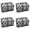 Black 4PCS, variant on 2 Spacious Compartments Storage Basket Storage Bag Super Mesh Pen Holder Fixed Whiteboard Locker Accessories