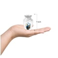 thumbnail image 3 of JAGASY Eagle Small Urns for Human Ashes Keepsake - White Funeral Urn for Ashes Adult Male & Female - Tree Decorative Tiny Cremation Urns for Mom & Dad - Blue Handmade Urns - (3 Inch), 3 of 7