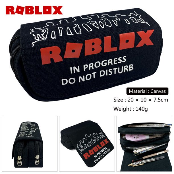 Roblox-Bolsa de lápices impermeable portátil periférico, bolsa de lápices de mundo Virtual, mochila de lona para estudiantes, bolsa de lápices de gran capacidad