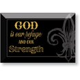 thumbnail image 1 of Dexsa 6963 6 x 4 Po Dieu Est Notre Refuge et Notre Plaque de Verre de Force avec Chevalet, 1 of 1
