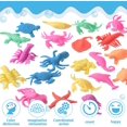 thumbnail image 4 of Juego de 48 piezas de criaturas marinas acuáticas, juguetes acuáticos, juego de animales acuáticos, juguetes de criaturas marinas acuáticas, expansión de agua de colores, criaturas marinas, regalos de fiesta para niños y niñas Rojo Verde, 4 of 6