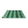 thumbnail image 2 of Ahgly Company Machine Washable Indoor Square Abstract Turquoise Blue Modern Area Rugs, 8' Square, 2 of 4