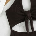 thumbnail image 4 of Maillots de Bain une Pièce pour Femmes 2026 Mode Licou à Nouer devant Monokini à Découpes, 4 of 9