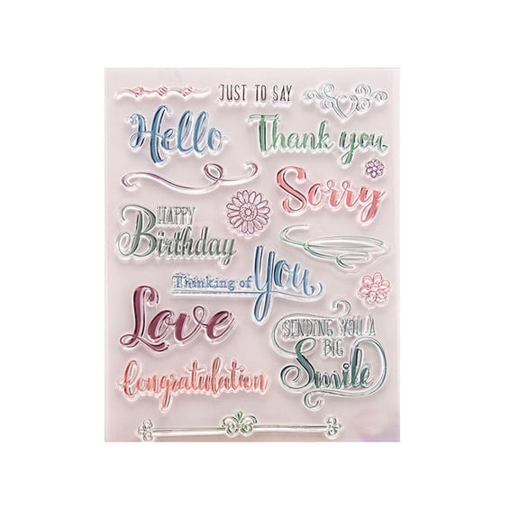 Cateissary Sello Palabra Scrapbooking DIY Craft TPR Decoración Suministros de escritura y corrección