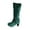 Green, variant on Fesfesfes Riding Boots For Women Winter Warm High Heel Boots Straight Synthetic Boots Belt Buckle Suede Thick Heel Knight US:5.5(36)