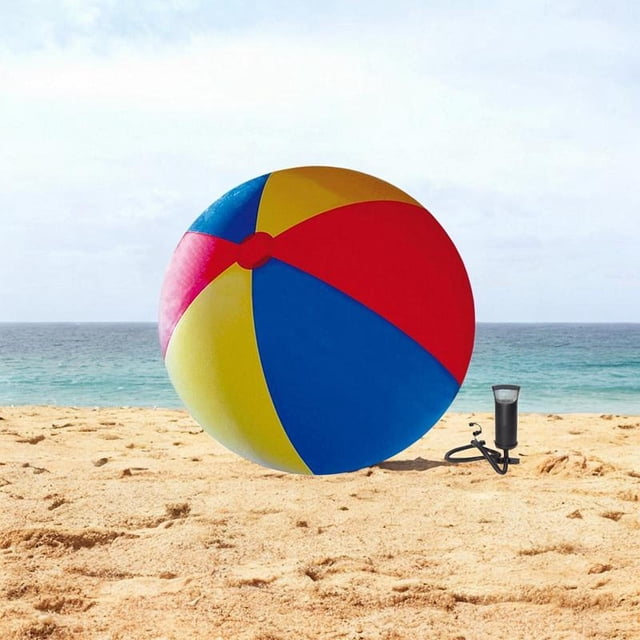 Bola de playa inflable bola de piscina al aire libre pvc plegable gran juego de agua de agua fácil de transportar juguete interactivo con bomba manual Diámetro de 200 cm