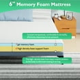 thumbnail image 3 of FDW Adults 6 inches CertiPUR-US certified foam California King edium Firm Foam Mattress, 3 of 8