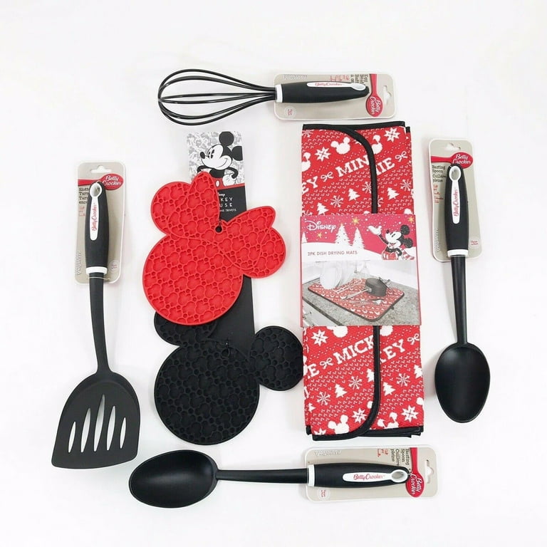 Disney MICKEY MOUSE Arm Hand Red Dish Drying Mat Kitchen Counter Table Top  *NEW*