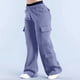 thumbnail image 4 of Pantalones Deportivos de Mujer, Estilo Cargo, de Pierna , Holgados, Ideales para Otoño, para el Trabajo y para Viajar. Azul M, 4 of 9